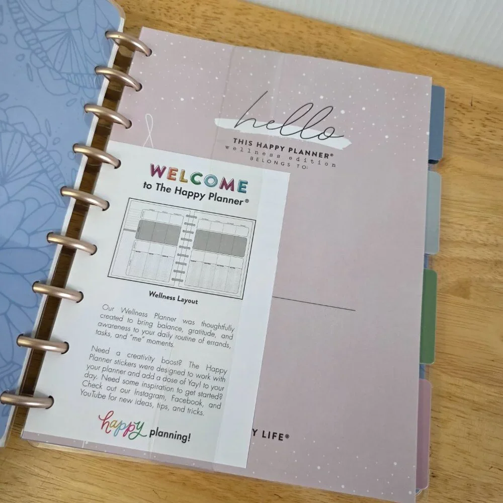 NWT The Happy Planner - Wellness, undated, 12-month Planner